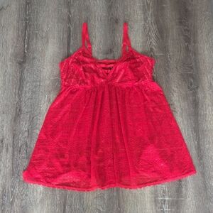 Red Lace Women's Babydoll Lingerie